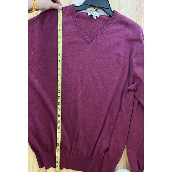 Peter Millar Berry V-Neck 100% Merino Wool Pull Over Mens XL Sweater - Picture 7 of 7